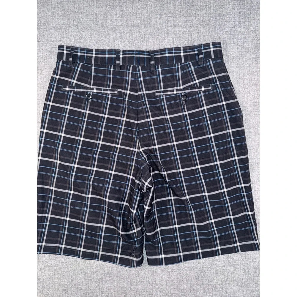 Kirkland Signature Mens Performance Golf Shorts Size 34 Plaid Blue 2 Pair Costco